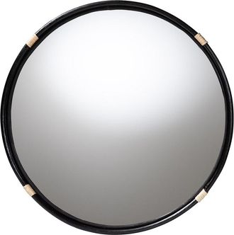 Baxton Studio Fenicia Round Rattan Wall Mirror