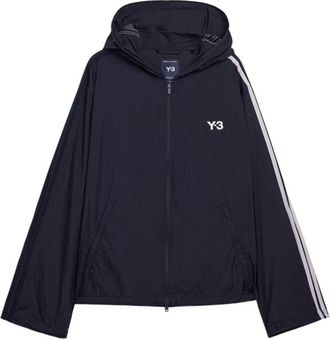 Yohji Yamamoto Mens Logo Zipped Hoodie