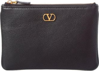 Valentino Vlogo Signature Leather Pouch