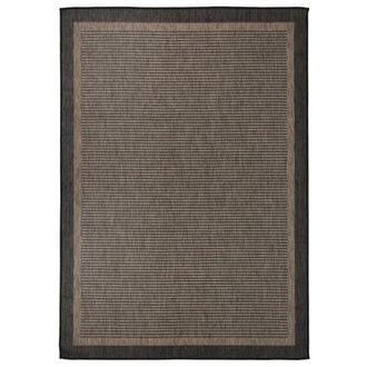 Berkfield Home Outdoor Flatweave Rug 140x200 cm Dark Brown | Size: Medium