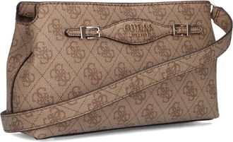 Guess Tassen, Dames, Bruin, ONE Size, Wol, Bruine Crossbody Tas Katya Top Rits