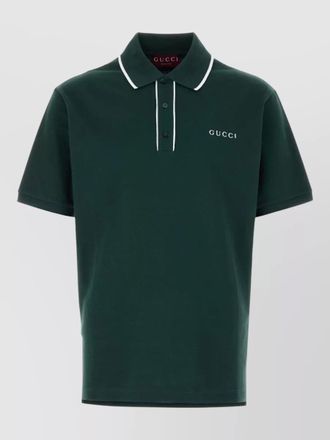 Gucci stretch piqu&eacute; polo shirt