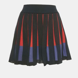 M Missoni Multicolor Knit Pleated Mini Skirt