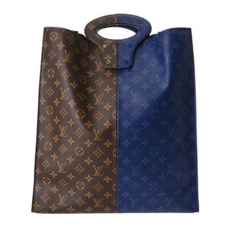 Louis Vuitton Monogram Brown Navy Monogram Tote Bag (Pre-Owned)