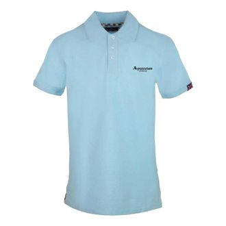 Aquascutum Polohemd voor heren met Union Jack-logo (Blue Cielo)