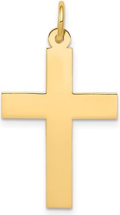 Diamond2Deal 14k Yellow Gold Polished Cross Pendant