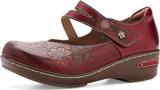 L'Artiste by Spring Step Mamataish Womens Dress Flat Shoes Red : EU 42 (US Womens 10.5-11) M, Leather