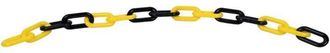 cofan Cadena De Pl&aacute;stico 8mm 30 Mts (amarillo/negro), Cadena De Polipropileno En Color Amarillo Y Negro, Apta Para Diversas Aplicaciones, Como Control De Mu