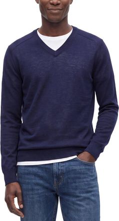 Raffi Jersey Silk & Linen-Blend V-Neck Sweater