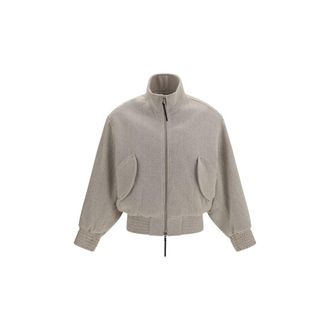 Jacquemus Beige Wool Oves Aries Mens Bomber