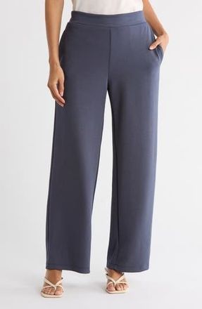 T Tahari Scuba Knit Wide Leg Pants in Dark Storm Grey at Nordstrom Rack, Size X-Small