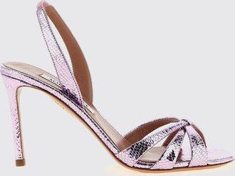 Aquazzura Sandalo Tati Aquazzura in pelle laminata stampa pitone