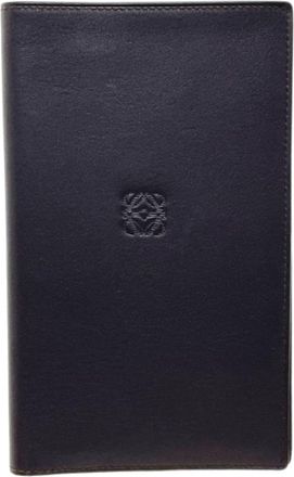 Loewe Dark Brown Leather Long Bill Wallet (Bi-Fold) (Pre-Owned)