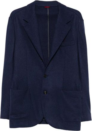 Brunello Cucinelli Cashmere Jersey Blazer - Heren - Blazers - Blauw - 3XL - Kasjmier - Jassen