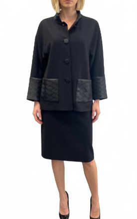 Frank Lyman Design Quilted Suit And Skirt Set In Black