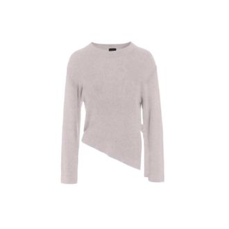 Bitte Kai Rand Heather Knit Asymmetrical Blouse In Ash Pink