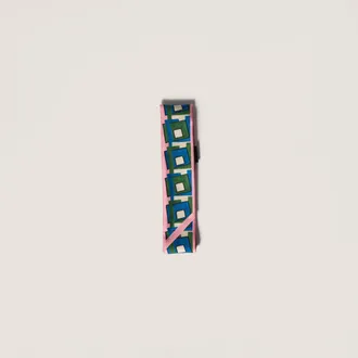 Miu Miu Printed silk skinny scarf