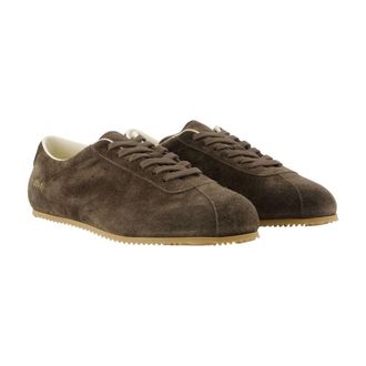 Common Projects Womens Suede Driving Sneaker Khaki Calfskin