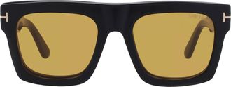Tom Ford Blue Light Block with Amber Clip On Square Mens Eyeglasses FT6068-B 001 53