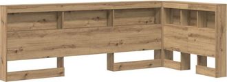 vidaXL Storage Headboard with Shelf Artisan oak 80 cm Engineered wood Vidaxl