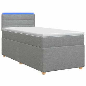 vidaXL Letto Box Spring Con Materasso Grigio Chiaro 80 X 200 Cm Vidaxl