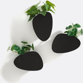 La Redoute Interieurs Set van 3 wand bloempotten in metaal, Pavo