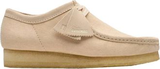 Clarks Stijlvolle Wallabee Schoenen - Heren - Veterschoenen - Beige - 42 EU - Leer - Schoenen