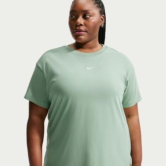 Nike Womens Nike Sportswear Classic Oversized T-Shirt (Plus Size) in Green | IH7954-006