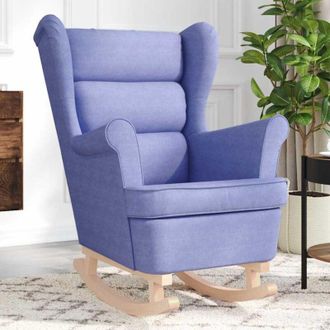 vidaXL Vidaxl - Silla Mecedora De Tela Azul Vaquero 74x90x102 Cm