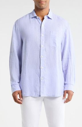 Tommy Bahama Paradise Breezer Linen Shirt in Classic Lavender at Nordstrom, Size Xx-Large