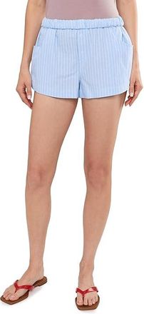 Blank NYC Sky Dive Shorts Womens Shorts Blue/White : MD, Cotton/Polyester