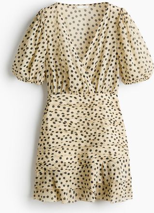 H&M Drapiertes Kleid - Beige