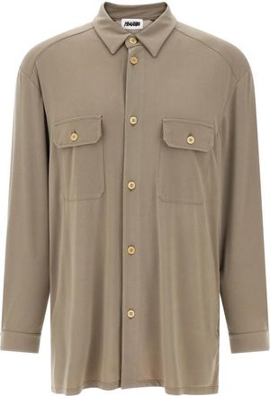 Magliano Vendemmia Shirt - Heren - Casual Overhemden - Grijs - S - Polyester - Overhemden