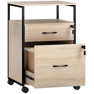 Vinsetto Cajonera de oficina 44x40x66.5 cm madera natural
