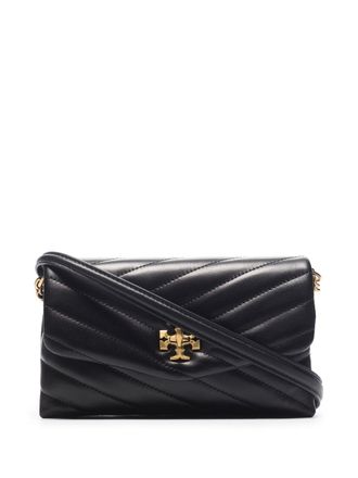 Tory Burch Portafoglio Kira Chevron con catena - Nero