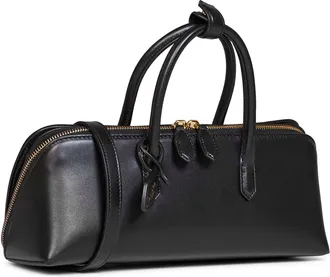 Alaia Womens Handbag Delta Black Calf Leather Handbags Hand Bags