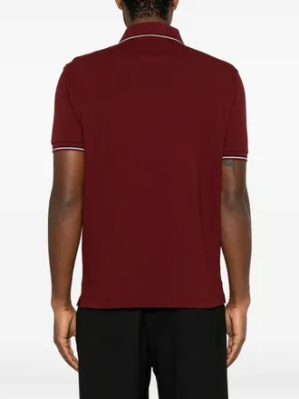 Emporio Armani Logo Cotton Polo - Burgundy