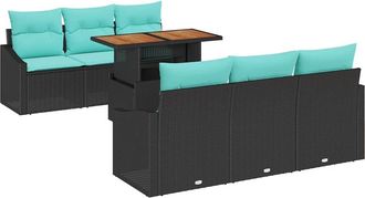vidaXL Conjunto De Sof&aacute;s De Jard&iacute;n 7 Uds. 6-n&uacute;mero De Plazas Vidaxl