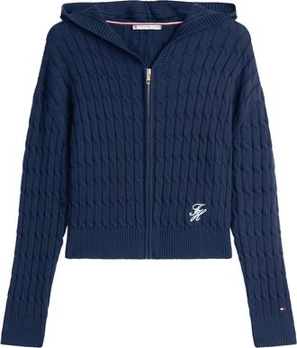 Tommy Hilfiger Co Cable Mid Gg Ls Zip Hoody Clothing