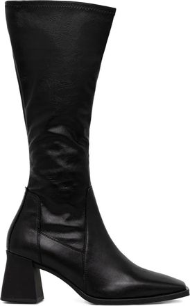 Vagabond block-heel knee-high boots - women - Leather/Leather/Rubber - 40 - Black