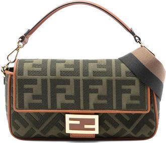 Fendi 2010-2025 Zucca Embroidered Canvas Baguette satchel - Brown