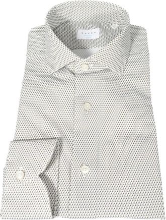 Xacus Slim Fit Actief Overhemd Groen Microfantasia - Heren - Casual Overhemden - Groen - 2XL - Overhemden