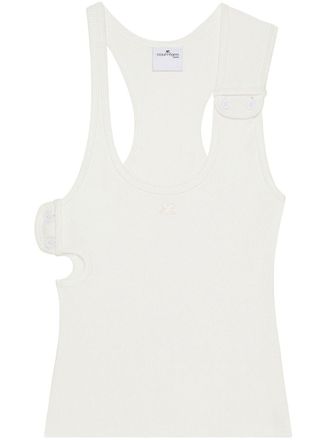 Courrèges Geribbelde tanktop - Wit