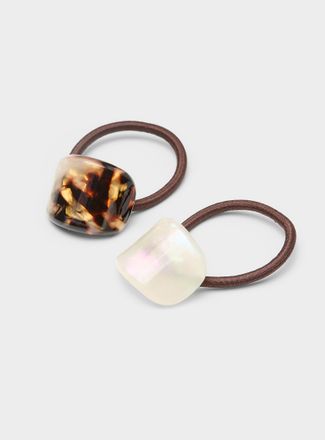 Simons Womens Small dome elastics Set of 2