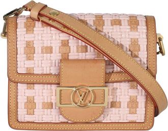 Louis Vuitton Beige, Multicolor, Pink Leather Dauphine PM (Authentic Pre-Loved)