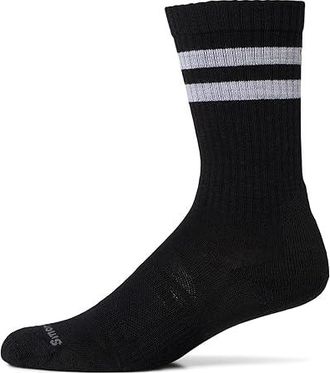 Smartwool Everyday Athletic Striped Crew Socks Crew Cut Socks Shoes Black : MD (US Mens Shoe 6-8.5 - Womens Shoe 7-9.5), Merino/Nylon/Wool