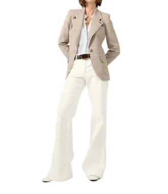 Barbara Bui Prince Of Wales Check Jacket In Sand
