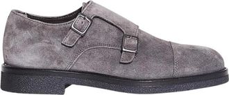 Florsheim Tower Suede Cap Toe Double Monk - Heren - Nette schoenen - Grijs - 45 EU - Su&egrave;de - Schoenen