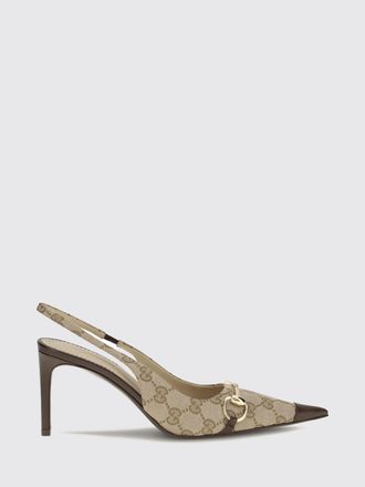 Gucci Slingback in jacquard GG con dettaglio Morsetto e tacco a spillo