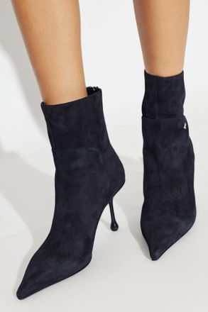 Jimmy Choo London Cycas Heeled Ankle Boots, Womens, Navy Blue